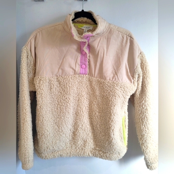 Women's cream Sherpa with pockets- S - Picture 1 of 4